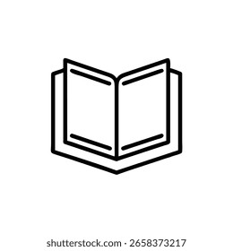Abrir el icono del libro simple esquema sobre el conocimiento de lectura