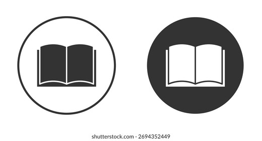 open book icon. Simple vector illustration. Silhouette Icon Set.