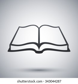 Open book icon, stock vector