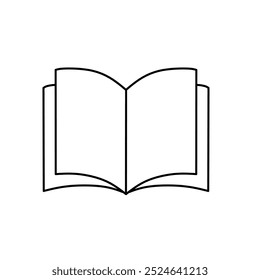Open book. Book icon, book symbol for design logo, Vector Illustration.