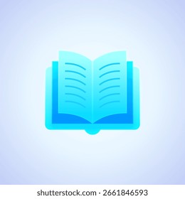 Icono de libro abierto: símbolo de conocimiento y búsqueda académica que simboliza el conocimiento, el aprendizaje y la búsqueda académica. Ideal para contenido educativo, recursos escolares y materiales de estudio