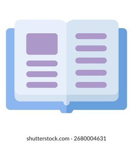 Símbolo de icono Abrir libro. Ilustración vectorial.