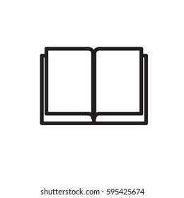 Open book icon thin line  for web and mobile, modern minimalistic flat design.