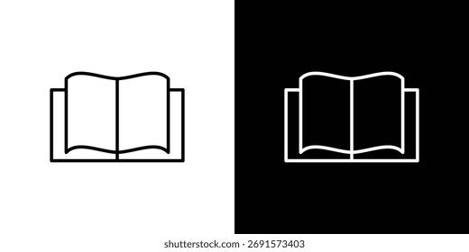 ícone abrir livro. Pacote de vetores lineares finos