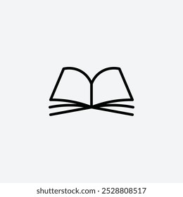 Öffnen Sie das Buchsymbol in verschiedenen Linienstrichgrößen.