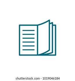 open book icon in trendy flat style 