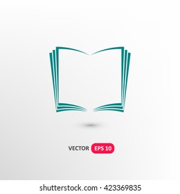 Open book icon vecto