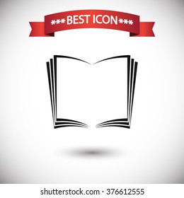 Open book icon vector