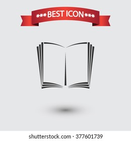 Open book icon vector