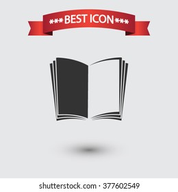 Open book icon vector