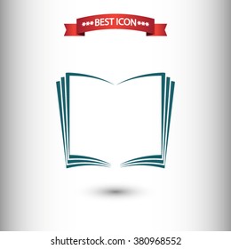 Open book icon vector