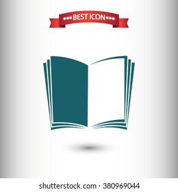 Open book icon vector