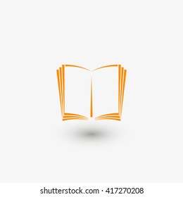 Open book icon vector