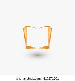 Open book icon vector