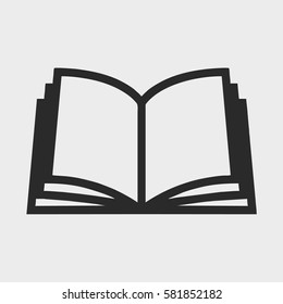 open book icon vector