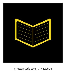 open book icon vector