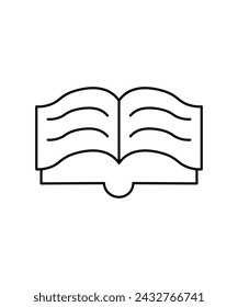 open book icon, vector best line icon.