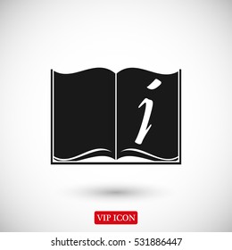 open book icon, vector best flat icon, EPS