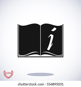 open book icon, vector best flat icon, EPS