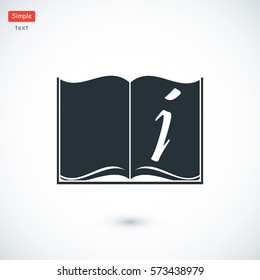 open book icon, vector best flat icon, EPS