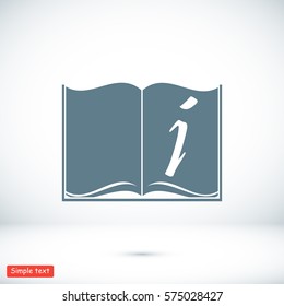 open book icon, vector best flat icon, EPS