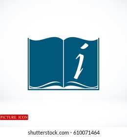 open book icon, vector best flat icon, EPS