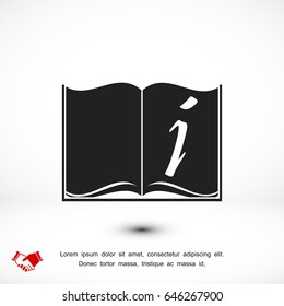 open book icon, vector best flat icon, EPS