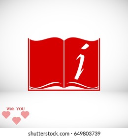 open book icon, vector best flat icon, EPS