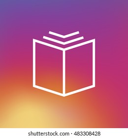 Open book icon vector, clip art. Also useful as logo, silhouette and illustration.
