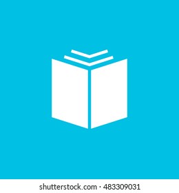 Open book icon vector, clip art. Also useful as logo, silhouette and illustration.