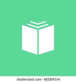 Open book icon vector, clip art. Also useful as logo, silhouette and illustration.