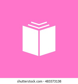 Open book icon vector, clip art. Also useful as logo, silhouette and illustration.