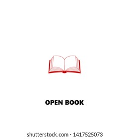 open book icon. open book vector design. sign design. red color