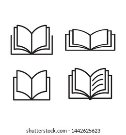 open book icon vector design template