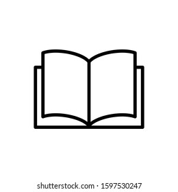 Open book icon vector design template