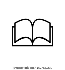 Open book icon vector design template
