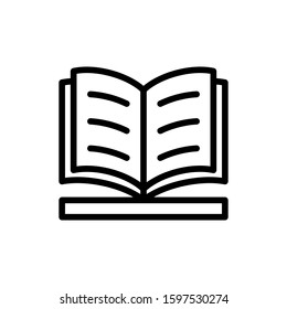 Open book icon vector design template