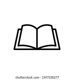 Open book icon vector design template
