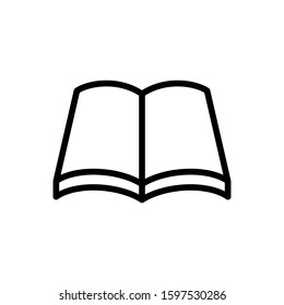 Open book icon vector design template