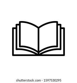 Open book icon vector design template