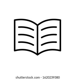 Open book icon vector design templates isolated on white background