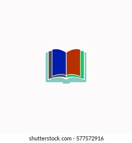 Open book  icon Vector design. Colored illustration.