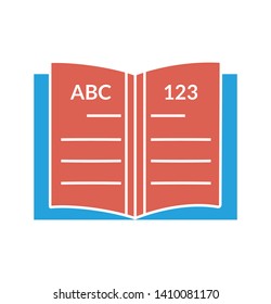 Open book icon- vector education sign and symbol. Learning icon.