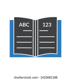 Open book icon- vector education sign and symbol. Learning icon.
