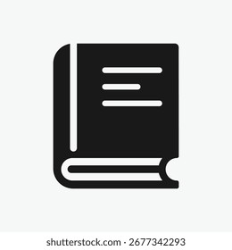 Vector de icono de libro abierto para la educación