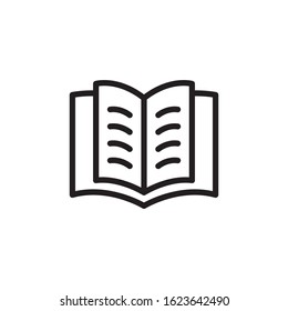 Open book icon vector eps 10