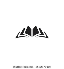 Open Book icon Vector flat thin line illustration