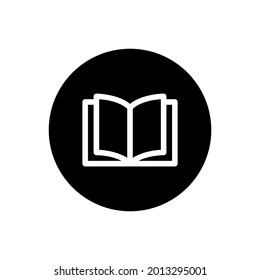 Abrir icono de libro vector estilo glifo redondeado