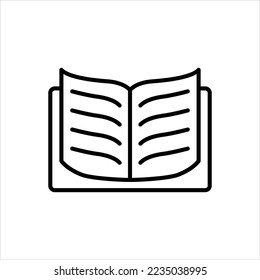 Open book icon vector graphic illustration