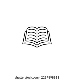 open book icon vector. open book vector graphic illustration	